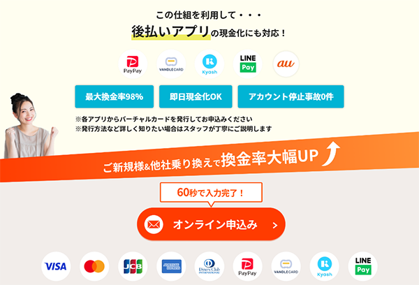 いいねクレジットで利用できる後払いアプリ