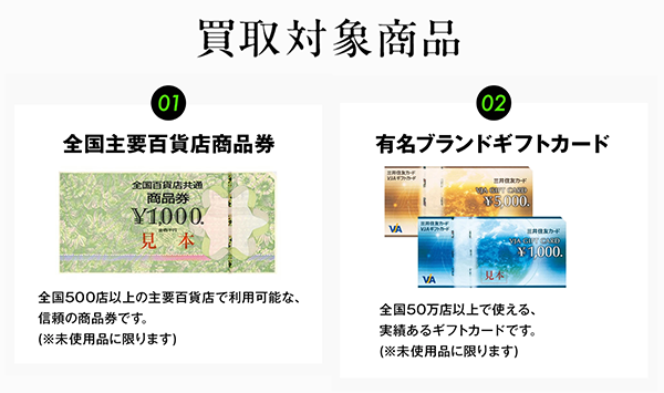 エクスプレス 先払い買取サービスの取扱商品