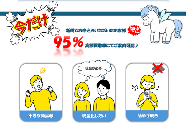 金券買取バイコーン 先払い買取サービスの利用方法