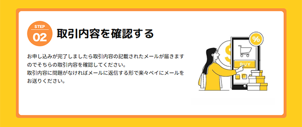 ステップ2：取引内容を確認する
