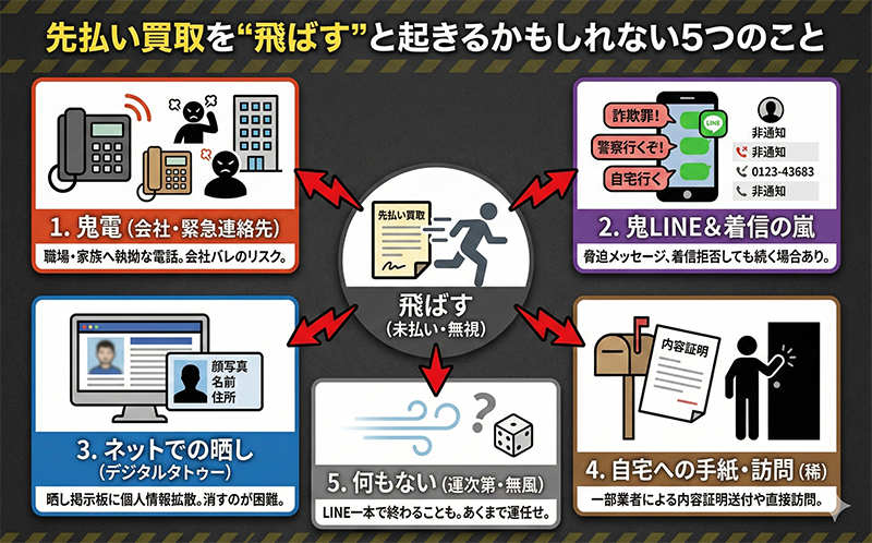 先払い買取を"飛ばす"と起きるかもしれない5つのこと