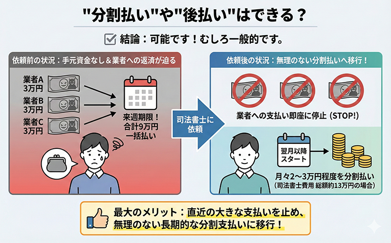 "分割払い"や"後払い"はできる?