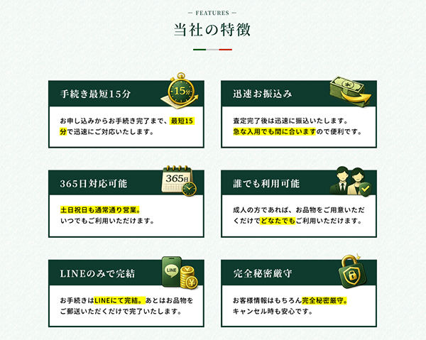 REGALO TICKET(レガロチケット)先払い買取サービスの特徴