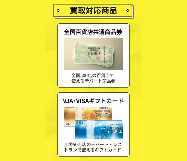 ラクチケ 先払い買取サービスの取扱商品
