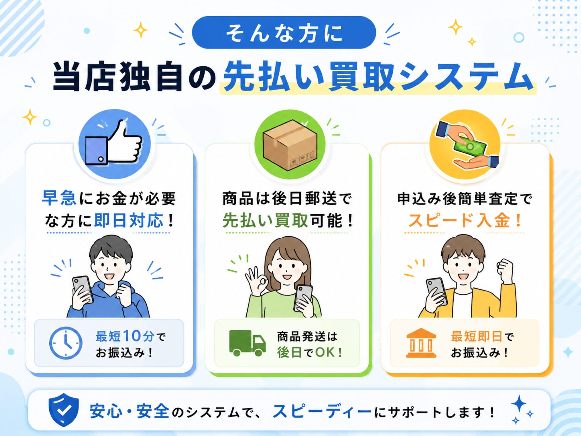 先どり買取が選ばれる理由