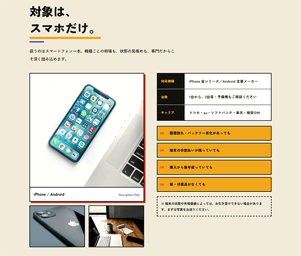 テバナサンの買取対象商品